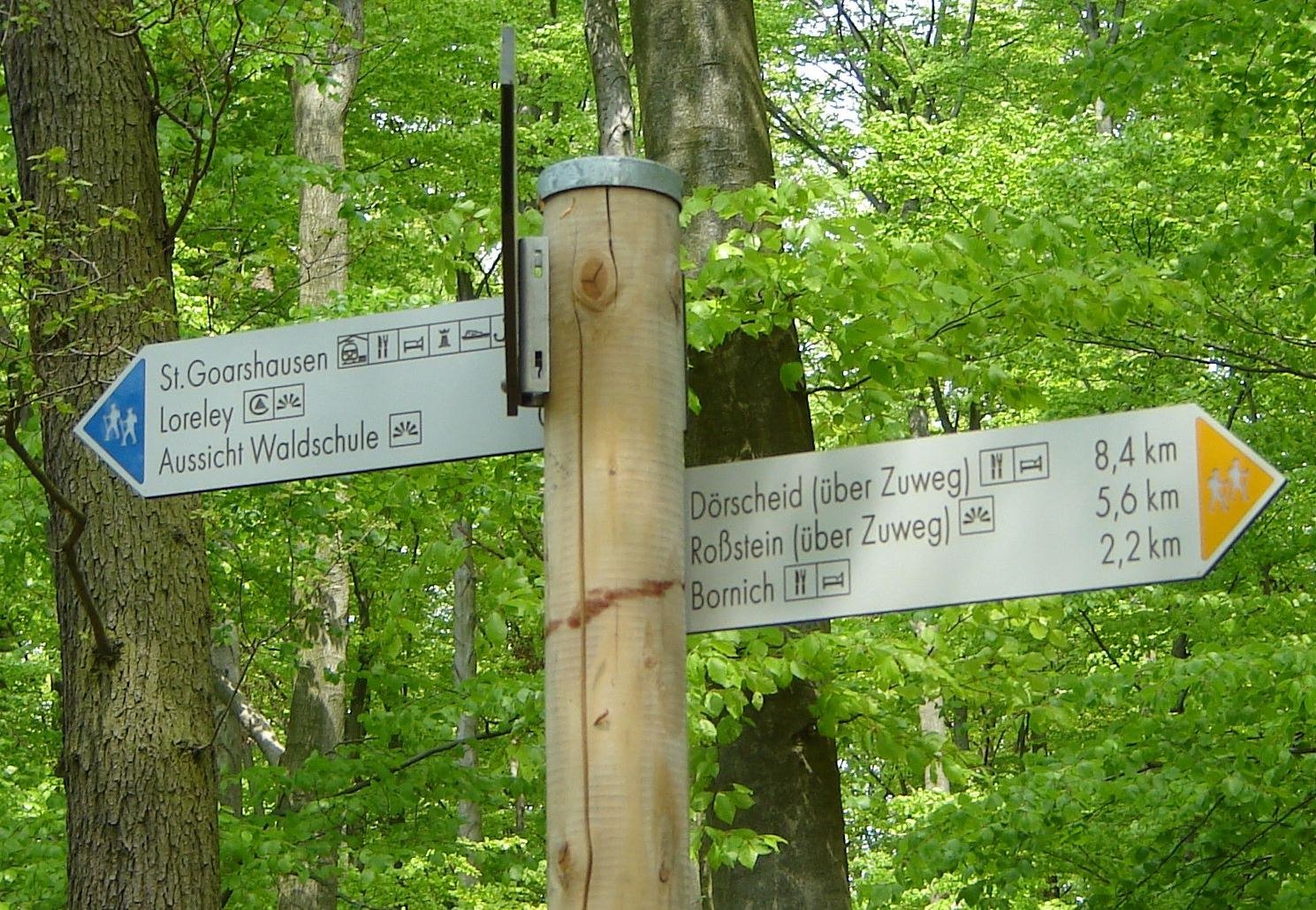 Signpost on the Rheinsteig | © Romantischer Rhein Tourismus GmbH