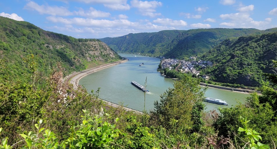 Aussicht Europakanzel rheinabwärts | © Elke Bender/Tourist-Info Hunsrück-Mittelrhein