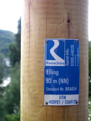 Standortschild am Rheinsteig | © Romantischer Rhein Tourismus GmbH