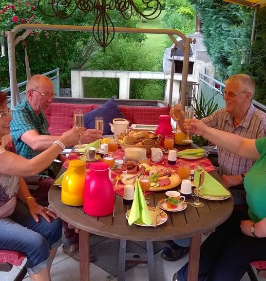 Sektfrühstück auf unserer Terrasse | © Petra Erbar