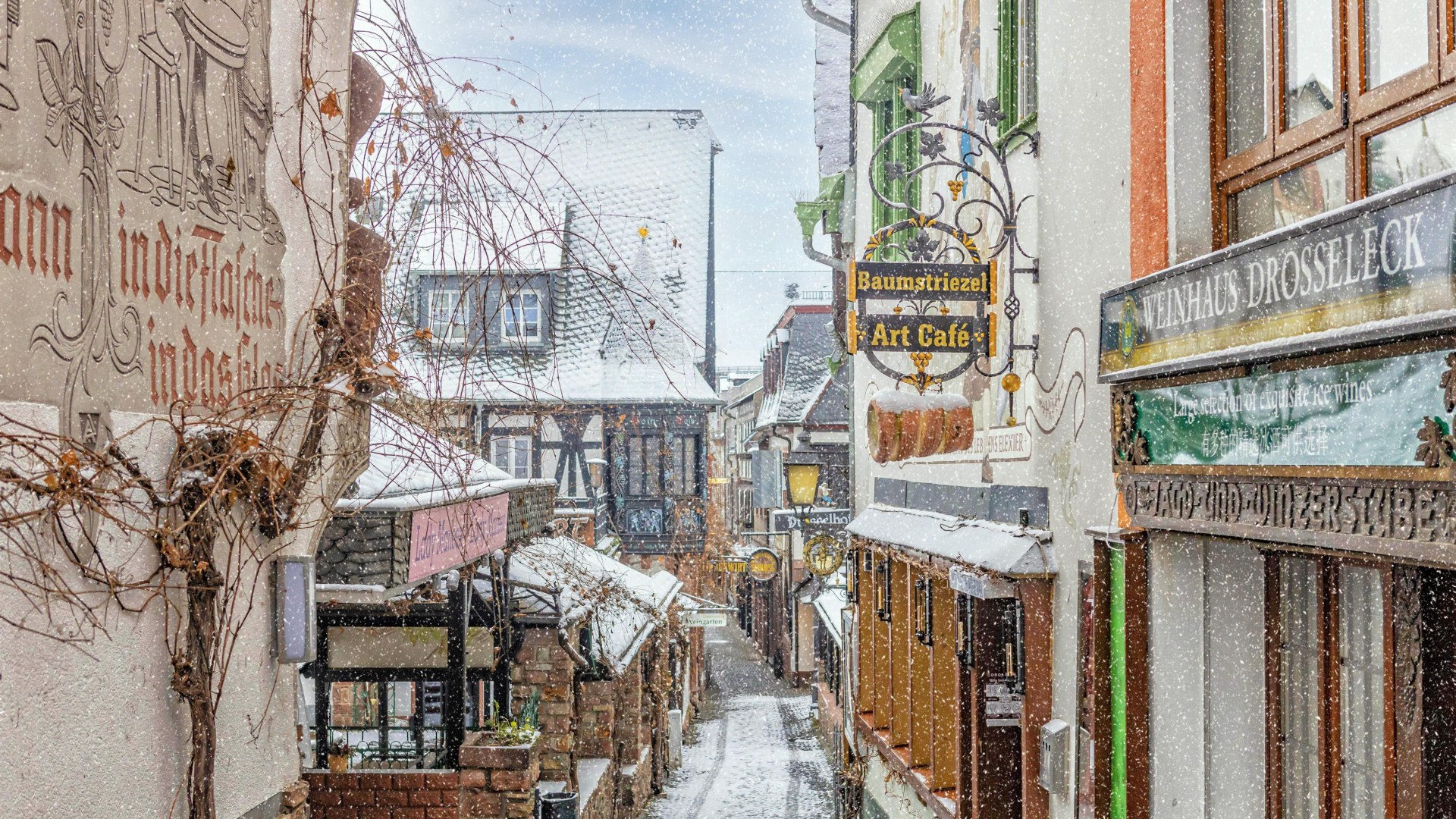 Drosselgasse bei Schnee | © Marlie Steinmetz