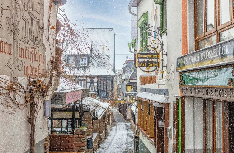 Drosselgasse bei Schnee | © Marlie Steinmetz