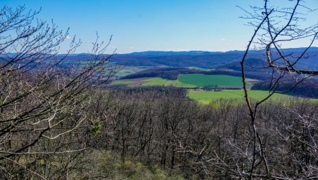 Blick vom Vulkan Scheidskopf auf die Eifelvulkane in der Ferne | © Tourist-Information Remagen, Romantischer Rhein Tourismus GmbH